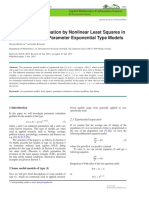 On Parameter Estimation by Nonlinear Least Squares in Some Special Two-Parameter Exponential Type Models