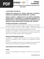 Trabajo Académico de Formulación e Interpretación de Estados Financieros