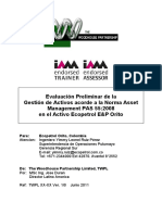 XX-XX-X Evaluacion Preliminar PAS 55 Ecopetrol Orito E&P 2011