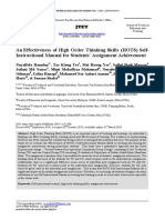 An Effectiveness of High Order Thinking Skills (HOTS) Self-Instructional Manual For Students' Assignment Achievement