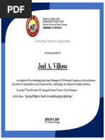 Certificate (For MRRDO Personnel)