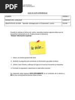 Guía de Autoaprendizaje 8°