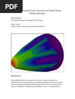 Hypersonic Boundary Layer Transition On A Theater Missile Defense Interceptor