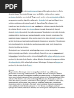 Electric Current: Electrolysis, Process by Which