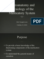 Neuroanatomy and Physiology of The Masticatory System: MAJ Joseph Lowe October 15, 2010