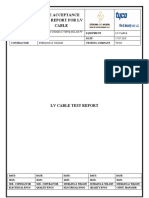 Site Acceptance Test Report For LV Cable