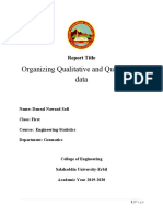 Organizing Qualitative and Quantitative Data: Report Title