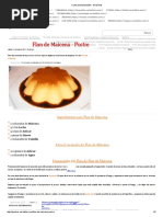 Flan de Maicena - Postre