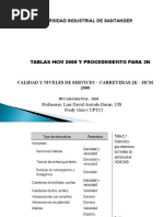 Tablas HCM 2000 y Procedimiento Carreteras 2K