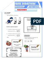 Razón Aritmética y Geométrica para Primero de Secundaria