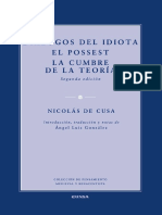 De Cusa, Nicolás. Diálogos Del Idiota El Possest La Cumbre de La Teoría PDF