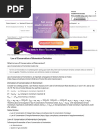 Law of Conservation of Momentum - Definition, Derivation, Examples, Problems PDF