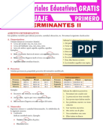 El Adjetivo Determinativo para Primer Grado de Secundaria