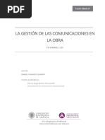 Tamarit - La Gestión de Las Comunicaciones en La Obra