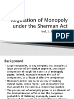 Regulation of Monopoly Under The Sherman Act