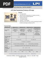 Technical Data Sheet: LPI® Data Transmission Protectors: RS Range