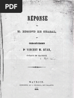 Edmond de Chazal Reponse Au Rev Vincent W Ryan Eveque de Maurice 1858 Swedenborg Et La Nouvelle Jerusalem A L'ile Maurice Archives Lausanne