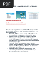 Historia de Las VERSIONES de Microsoft EXCEL