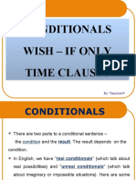 Conditionals Wish - If Only Time Clauses Conditionals Wish - If Only Time Clauses