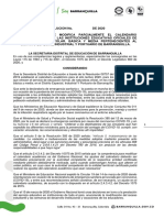 2020-06-02 - Proyecto de Modificación Del Calendario