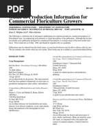 Guide To Production Information For Commercial Floriculture Growers