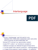 Interlanguage in SLA PDF