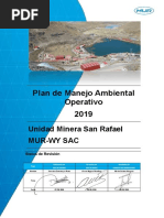 Plan de Manejo Ambiental Operativo - Mur Wy S.A.C. Proyecto Minsur S.A PDF