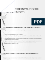 Pensión de Invalidez de Origen Mixto