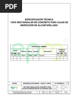 ET AS ME08 24 Tapa Rectangular de Concreto para Cajas de Inspeccion de Alcantarillado