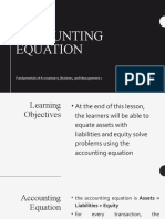 The Accounting Equation