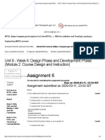 Assignment 6: Unit 8 - Week 6: Design Phase and Development Phase (Module 2: Course Design and Instruction)