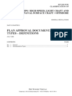 Plan Approval Documentation Types - Definitions: Ships / High Speed, Light Craft and Naval Surface Craft / Offshore