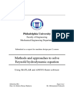 Rynold Equation - Journal Bearing Project