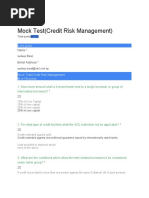 Mock Test (Credit Risk Management