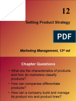 Setting Product Strategy: Marketing Management, 13 Ed