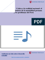 Desarrollo Histórico de La Mentalidad Peruana y Los Problemas Del Perú