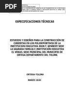 Especificaciones Técnicas Ortega