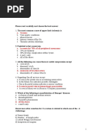 Please Read Carefully and Choose The Best Answer:: A. Trauma