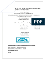 Implementation of 4 Bit Floating Point Multiplication Using VHDL