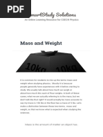 Mass and Weight - CSEC Physics