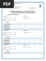 Inf. 5 Coeficiente de Dilatacion Lineal PDF