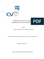 Dimensiones y Roles de Los Actores en La Administración de Instituciones Educativas