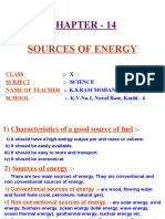 Chapter - 14: Sources of Energy