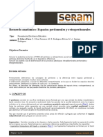 Seram Recuerdo Anatómico Espacios Peritoneales y Retroperitoneales