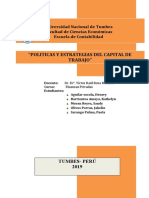 Politicas y Estrategias Del Capital de Trabajo