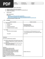 WH Questions LESSON PLAN