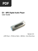 EX - MP3 Digital Audio Player: User Guide