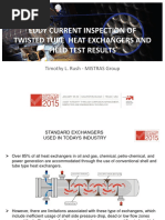 113 EDDY CURRENT INSPECTION OF TWISTED TUBE HEAT EXCHANGERS AND FIELD TEST RESULTS - TimothyRush