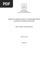 Design & Simulation of Nitrobenzene Manufacturing Process: Name of Student: Kasar Khanadal Mhe