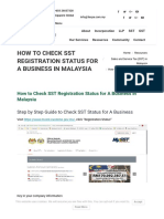 How To Check SST Registration Status